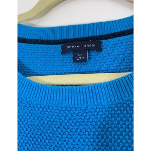 Tommy Hilfiger Blue and Black Striped Sweater; S - Picture 3 of 4